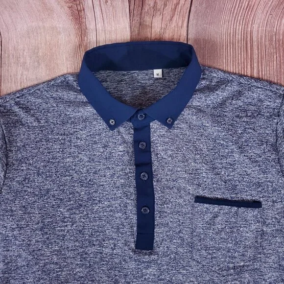 State Liberty Mens Medium Athletic Fit Performance Tech 4 Way Stretch Polo Shirt - Picture 5 of 14